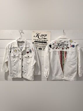 White Embroidered “Karma” Jacket – K-Pop CoutureM/L